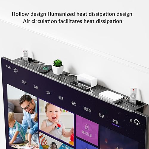 Maciun Étagère de Rangement pour TV, Support d'écran supérieur, Support de Moniteur de Bureau, Support d'écran d'ordinateur pour boîtes multimédias, Console de Jeux - Nail Gallerys