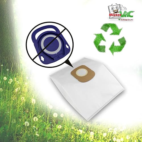 MisterVac | compatible avec les sacs de rechange pour sacs d'aspirateur 10 pièces Rowenta ZR2005XX / 2007XX - Nail Gallerys