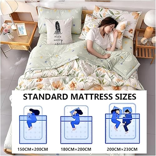 Couette Été en Microfibre, Fine et Légère Couverture Fraîche Edredon Toutes Les Saisons pour Lit 140x200/200x220 légère, Douceur et Confor,Lavable Cooling Couette Légère ( Color : #38 , Size : 150x200 - Nail Gallerys