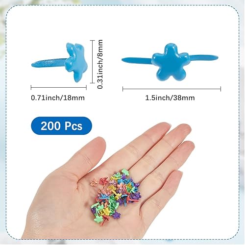 SOFPLATE 1 boîte de 200 mini Attaches Parisiennes en Métal en Forme de Cœur Colorées Mignonnes pour Décoration de Mariage de Saint Valentin pour Papier Artisanat Accessoires Photos Cartes Scrapbooking - Nail Gallerys