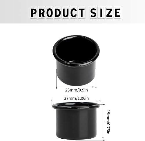 20 Tasses à Bougies Noires, Porte-Bougies en Fer, Mini Porte-Bougies en métal - Solides, résistants à la Chaleur, imperméables et indestructibles pour Les Mariages, Anniversaires - Nail Gallerys