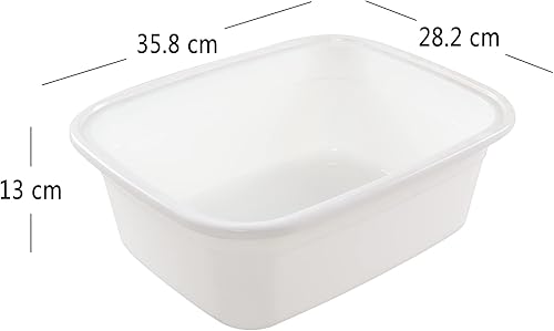 Lesbin Lot de 4 bols à vaisselle rectangulaires en plastique, blanc - Nail Gallerys