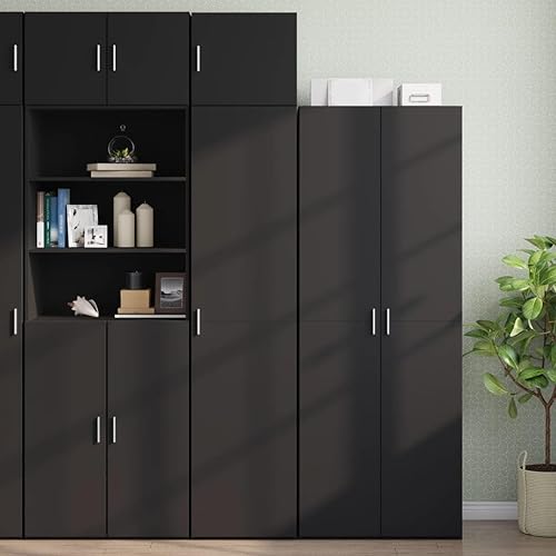 vidaXL Armoire Murale Noir 45x42,5x40 cm Bois d'ingénierie, Armoire, Armoire Suspendue, Armoire latérale, Armoire de Rangement - Nail Gallerys