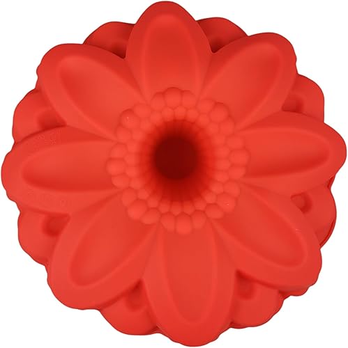 GMMH Moule à gâteau en Silicone Original - Motif Fleurs - Rouge - Nail Gallerys