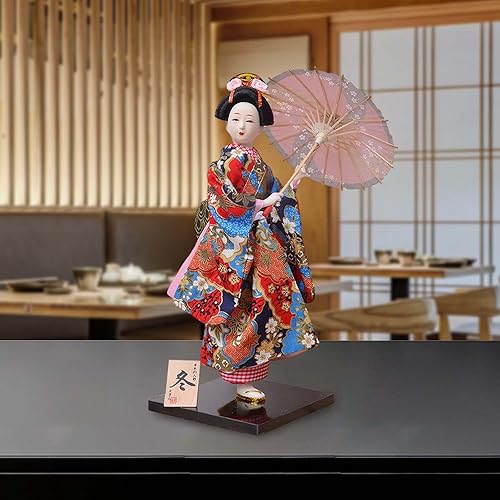 MagiDeal Poupées de Geisha japonaises Ethniques Oriental Ancien Kabuki 12 'Style Vintage Figurine de Collection poupée de Geisha Asiatique pour décor d'étagère, Style D - Nail Gallerys