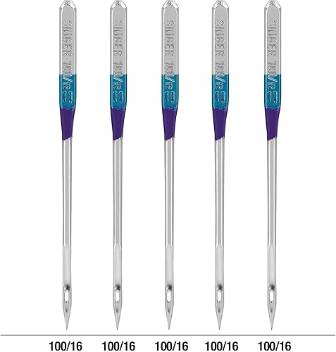 SINGER Lot de 5 aiguilles pour machine à coudre denim, taille 100/16 - Nail Gallerys