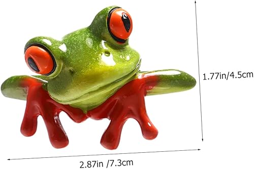 QUMIIRITY 2 Pièces Ornements d'ordinateur à thème Décor de la Chambre Ornements de Grenouille de Jardin décor de Chalet Objets de Collection de Grenouilles résine Green - Nail Gallerys