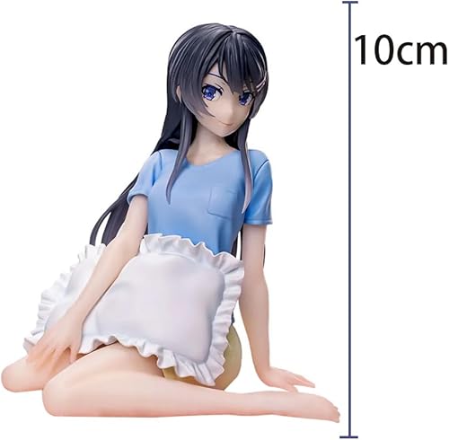 Jilijia Figurine de lapin Hina à genoux - Fait à la main - Sculpture en PVC - Décoration de bureau - 18 cm - Nail Gallerys