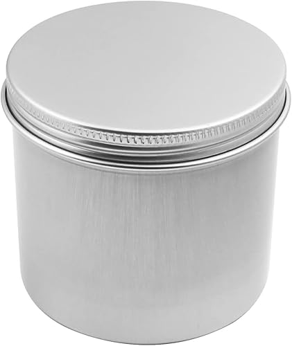 TOP-VIGOR Boîte ronde en aluminium de 80 ml - Bocal de rangement pour échantillons de produits cosmétiques - Petit pot en métal portable avec couvercle à vis pour bricolage, beauté, bougies, - Nail Gallerys