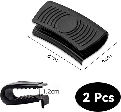 Lot de 2 poignées en silicone pour casseroles, protection contre la chaleur, résistantes à la chaleur, antidérapantes et résistantes à la chaleur, noires - Nail Gallerys