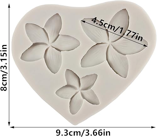 Sijiangmold Frangipani Plumeria Fleur Silicone Moule Plumeria Fondant Moules pour Gâteau Décoration Cupcake Topper Chocolat Pâte à Gomme Bonbon Polymère Argile - Nail Gallerys