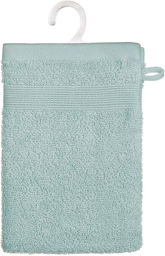 Lot de 2 Gants de Toilette - Coton 450 GR/m² - Bleu Givre 15x21 cm - Atmosphera créateur d'intérieur - Nail Gallerys