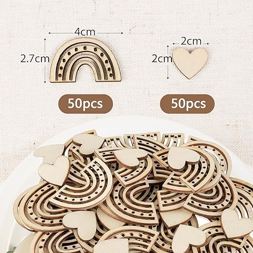 100 Pièces Confettis en Bois pour Baptême, Deco Bapteme Garcon Fille, Decoration Table Bapteme Decoration Communion, Confirmation Communion Confettis Forme, Révélation du Sexe Decoration Bapteme - Nail Gallerys