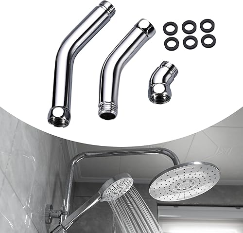 Amagogo Adaptateur Coudé pour Pommeau de Douche G1/2' 135°, 3 Pièces, Accessoires Génériques pour Buses de Douche avec Rondelles, Extension de Bras de Do - Nail Gallerys
