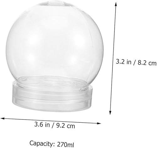 Ciieeo Lot de 10 Gobelets en Plastique Boules À Neige Ampoules Contenants À Bonbons Boîtes À Dragées De Mariage - Nail Gallerys
