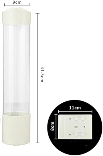Distributeur de gobelet en papier, 60 - 80 porte - gobelet à bouton unique, porte - gobelet anti - poussière transparent, porte - gobelet mural pour la maison, l'école, le Bureau, l'hôpital(Black) - Nail Gallerys