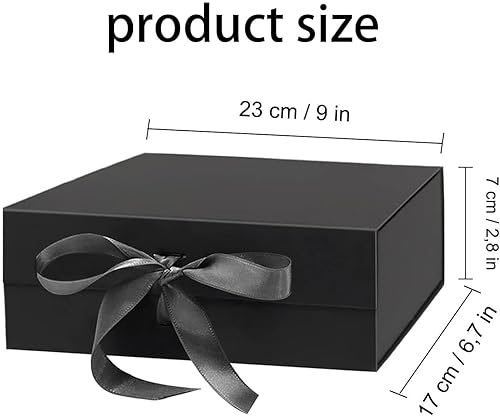 Coffret cadeau avec nœud, boîte cadeau magnétique avec couvercle, boîte d'emballage cadeau réutilisable, pour anniversaire, Noël, Saint-Valentin (rouge) - Nail Gallerys