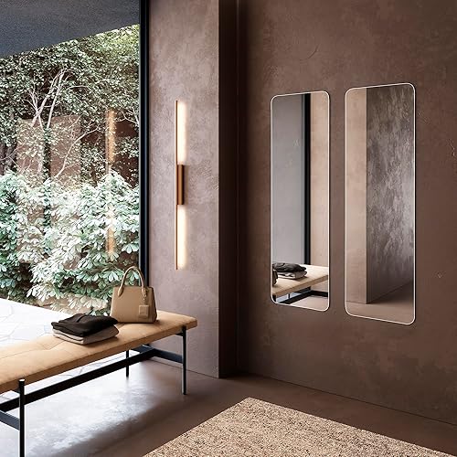 ARHome, Miroir moulé 130 x 40 cm (ARGENTÉ), fabriqué en Italie - Nail Gallerys