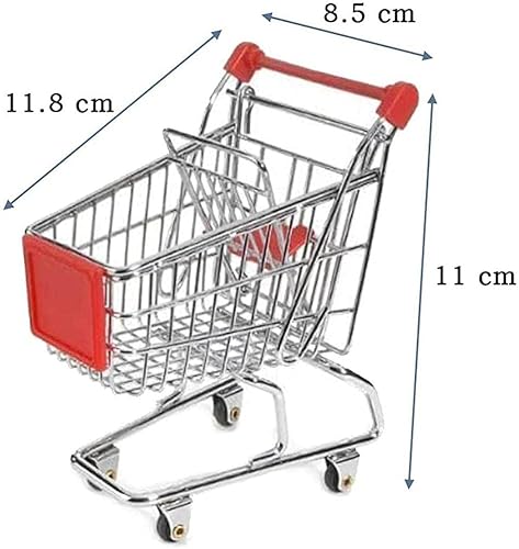 GIVBRO Mini chariot de supermarché pour le rangement de jouets ou de stylos - Cadeau pour enfants - Rouge - Nail Gallerys