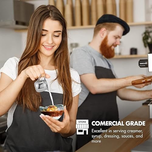 Ziiyoilh 12 Pièces Pichet à Café en Acier Inoxydable Pichet à Pichet à Crème en Métal 3Oz, Tasse à Crème Pichet Verseur de Crème - Nail Gallerys