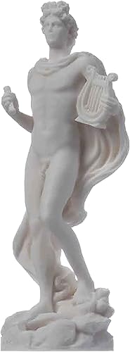 BeautifulGreekStatues Apollon Dieu de la Musique Art Poésie Sculpture Statue d'Albâtre 17cm - Nail Gallerys