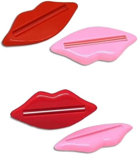 Presse-tube dentifrice en forme de lèvres rouge - Nail Gallerys