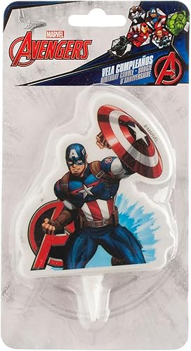 Dekora - 346185 Bougie Figurine 2D Captain America 7,5CM - Nail Gallerys
