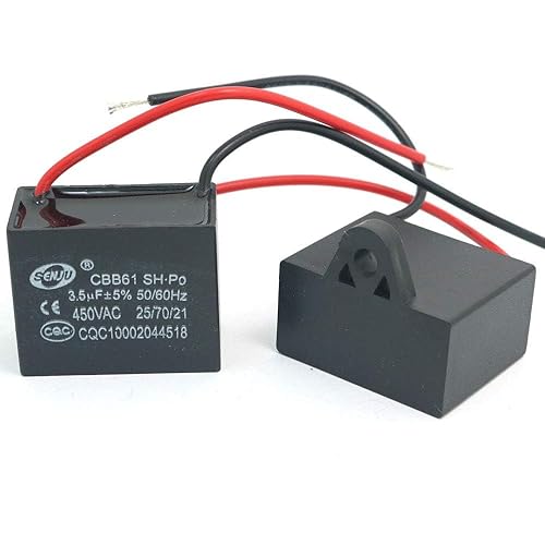 zalati Moteur de ventilateur de climatiseur 3pcs CBB61 450V AC 50/60Hz Condensateur de fonctionnement - 3,5 uF - Nail Gallerys