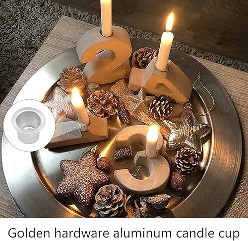 RANRAO Lot de 50 mini bougeoirs en métal en aluminium pour bougie chauffe-plat - Nail Gallerys