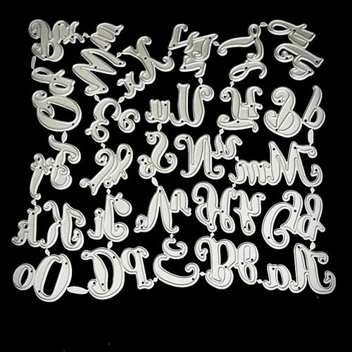150 * 140mm 26 Capital Minuscules Alphabet Métal Dies 26 Lettres de Coupe Dies Scrapbooking Embosser Dies Cut Cartes Pochoirs - Nail Gallerys