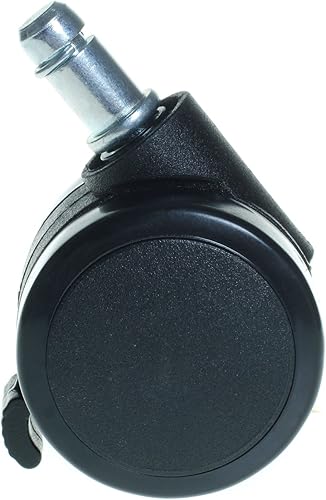 HIMRY Jeu de 5 roulettes sols durs 11mm - pour siège de Bureau, PU, 11/50 mm, Noir, KXD3200 Black - Nail Gallerys