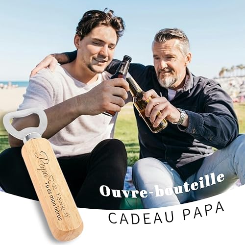 Cadeau Papa Décapsuleur,Idee Cadeau Papa Anniversaire Cadeau Fete Des Peres Original Decapsuleur biere magnétique Cadeau Pour Papa Cadeaux Papa Cadeau Noel Papa Cadeau Pere - Nail Gallerys