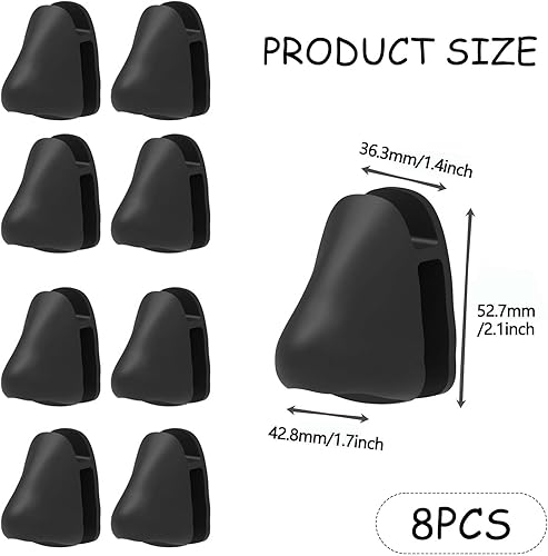 EnixwH 8 Pièces Porte Lunettes Mural Autocollant, Support Lunette, Support Mural Presentoir Lunettes Plastique, Rangement Lunettes Pratique pour Accrocher Et Exposer Des Lunettes (Noir) - Nail Gallerys