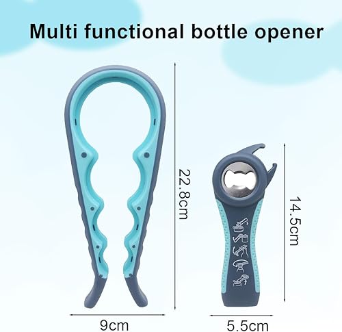 SGERUFZ 2 Pcs Multifonctionnel Ouvre Bocal Manuel Ouvre Boîte Manuel Ouvre-bouteilles 5en1 4en1 Convient Pour L'arthrite Les Personnes âgées Les Femmes Etc - Nail Gallerys