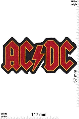 Ac Dc Acdc Red Gold Écusson Patch en fer brodé sur accessoire - Nail Gallerys