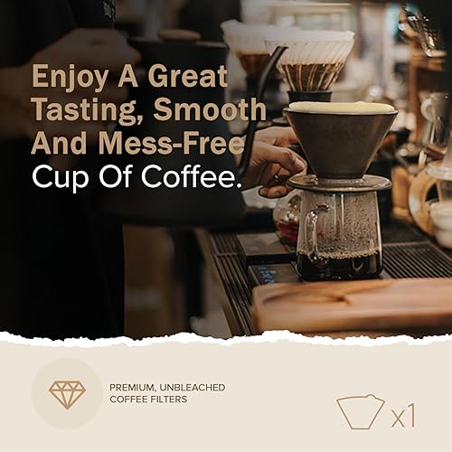 EDESIA ESPRESS - 100 filtres à café coniques en papier - non blanchis - taille 4 - Nail Gallerys