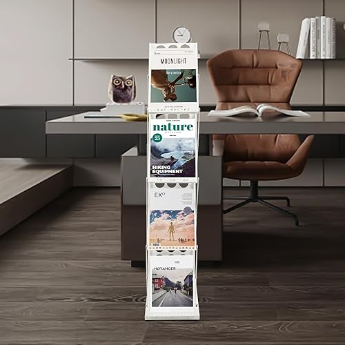 Rogowsen Présentoir à prospectus à 4 niveaux, pliable, peu encombrant, portable, pour bureau et foire - Nail Gallerys