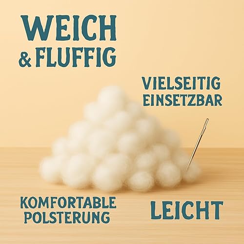 Amazinggirl Ouate de Rembourrage Coussin 1kg – Rembourrages Peluche Crochet Ouates Couture et bourre pour Coussins et Peluches o Pouf Certificat Oeko tex hypoallergénique - Nail Gallerys