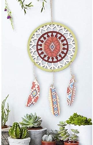 Graine Créative Attrape-rêves à customiser en Bois - Plumes 22 x 38 cm - Nail Gallerys