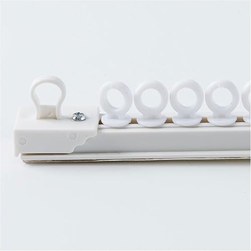 JEKKAH Rail de Rideau sans perçage, Installation, Rail Coulissant, Accessoires de Rideau montés sur Le Dessus, poulie, Tringle à Rideau Collante(50cm) - Nail Gallerys