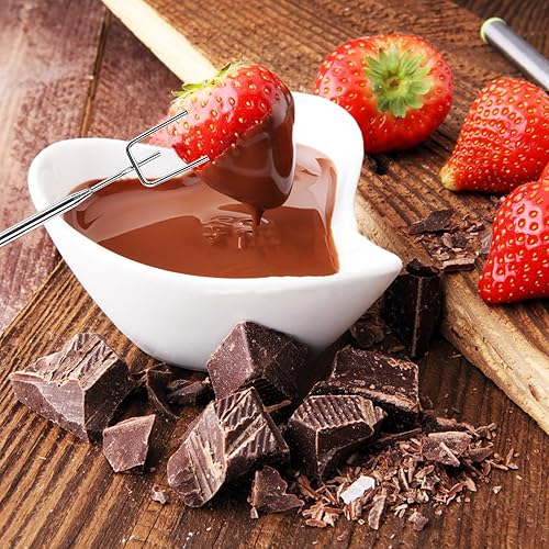 Fourchettes à Chocolat en Acier Inoxydable,3 PCS Fourchettes à Fondue Professionnelles Antirouille pour Chocolat Fromage Desserts et DIY Accessoires de Cuisine pour Fondue et Trempette - Nail Gallerys