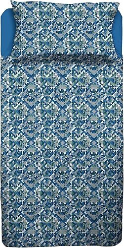 hermet Parure de lit Double en 100% Coton Fantaisie, Parure de lit 2 Places, Drap Housse + Drap Housse + 2 taies d'oreiller, Var. Kama Avio - Nail Gallerys