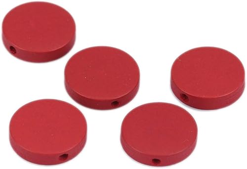 SiAura Material - Lot de 25 perles en bois jaune de 30 mm avec trou de 2,2 mm I rondes plates I Pour bricoler, enfiler et peindre - Nail Gallerys