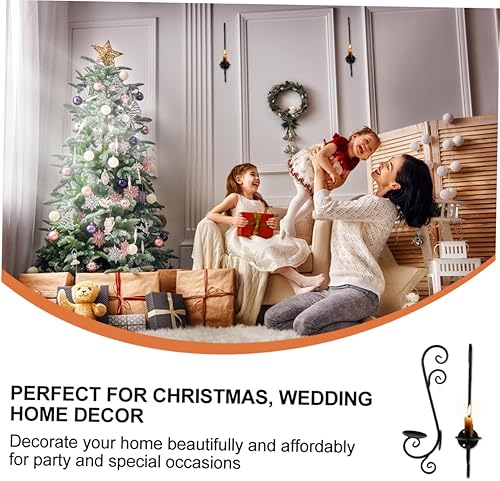 ULDIGI 1pièce Porte-Bougie Fer Créatif Au Style Européen Chandelier Mural Élégant pour Intérieur Et Extérieur - Nail Gallerys