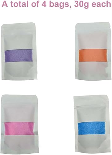 Mikiuly Sable de Bougie avec mèche,Sable de Cire parfumée et mèche,Kerzen Sand,Granulés de Cire pour Bougies aromatiques,120G (Violet,Rose,Orange,Bleu) - Nail Gallerys
