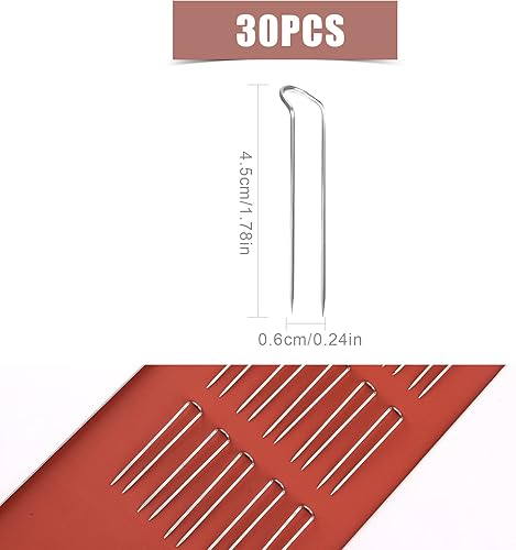 SAVITA 30 Pièces Épingles à Coudre en Forme de u, Épingles à Fourche Épingles d'Artisanat en Acier Inoxydable Épingles à Double Blocage Épingles Droites pour la Couture (1,78 Inch Long) - Nail Gallerys