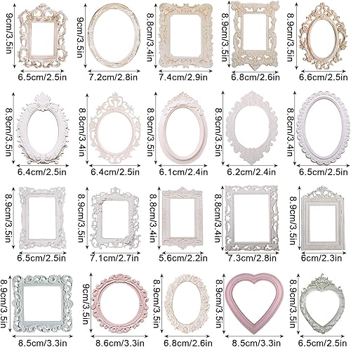 Lot de 40 autocollants pour cadre en dentelle pour scrapbooking - Cadre décoratif en papier - Cadre photo - Autocollants décoratifs pour loisirs créatifs - Journal de malbouffe - Nail Gallerys