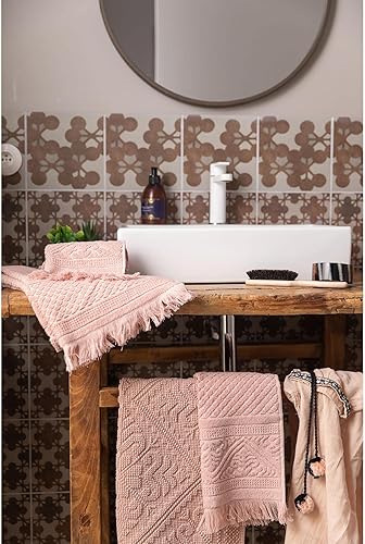 Vivaraise Serviette invité uni Zoe aubepine 30 x 50 cm - Nail Gallerys