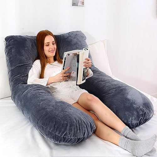 WDEC Coussin de Grossesse en Forme de U pour Femme, Coussin de Grossesse, Oreiller de Grossesse de 140 * 80 cm pour Dormir, Oreiller de Grossesse - Soutien pour Le Dos, Les Hanches, Les Jambes - Nail Gallerys