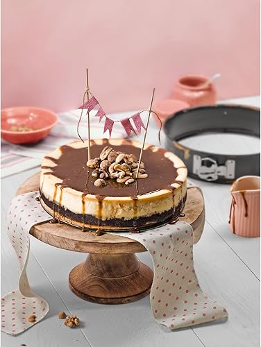 WHF Kaiser Inspiration Springform Glasboden 26 cm rund, Hebeboden, schnittfest, auslaufsicher, antihaftbeschichtet, servierfertig - Nail Gallerys